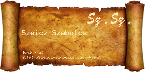 Szeicz Szabolcs névjegykártya