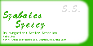 szabolcs szeicz business card